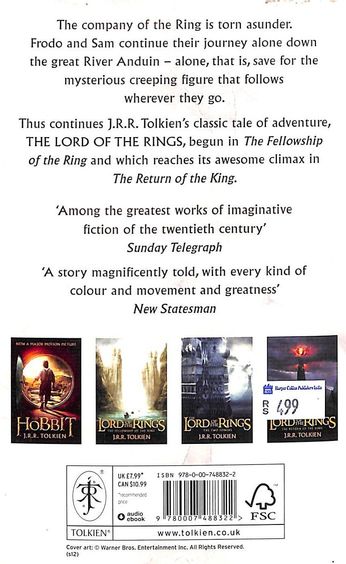 The Lord of The Rings: The Two Towers (book 2) by J.R.R. Tolkien